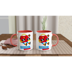 Personalised - The View From The 90's - White 11oz Ceramic Mug with Colour Inside Personalised 11oz Mug customise Globally Fulfilled personalise Retro