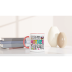 Mother Word Cloud - White 11oz Ceramic Mug with Colour Inside Colour 11oz Mug Globally Fulfilled Mum