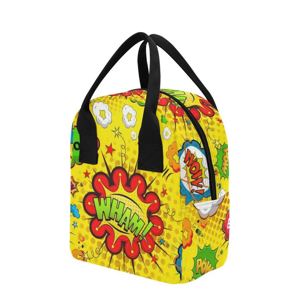 Comic Book Yellow - Zipper Lunch Bag Zipper Lunch Bag Printed Offshore