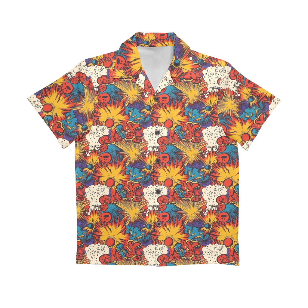 Comic Book Explosions Senior Kids Hawaiian Shirt
