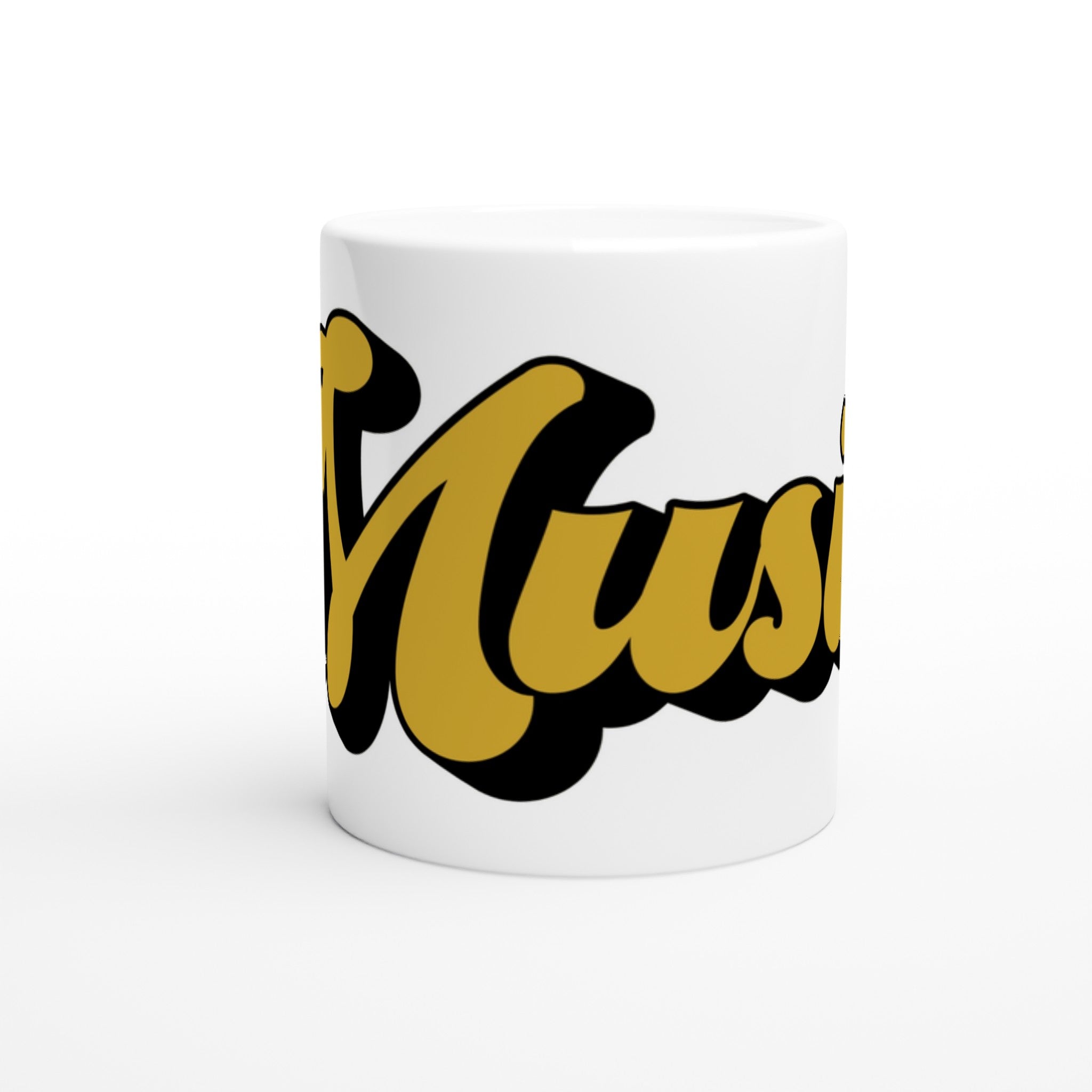 Music - White 11oz Ceramic Mug White 11oz Mug Globally Fulfilled Music