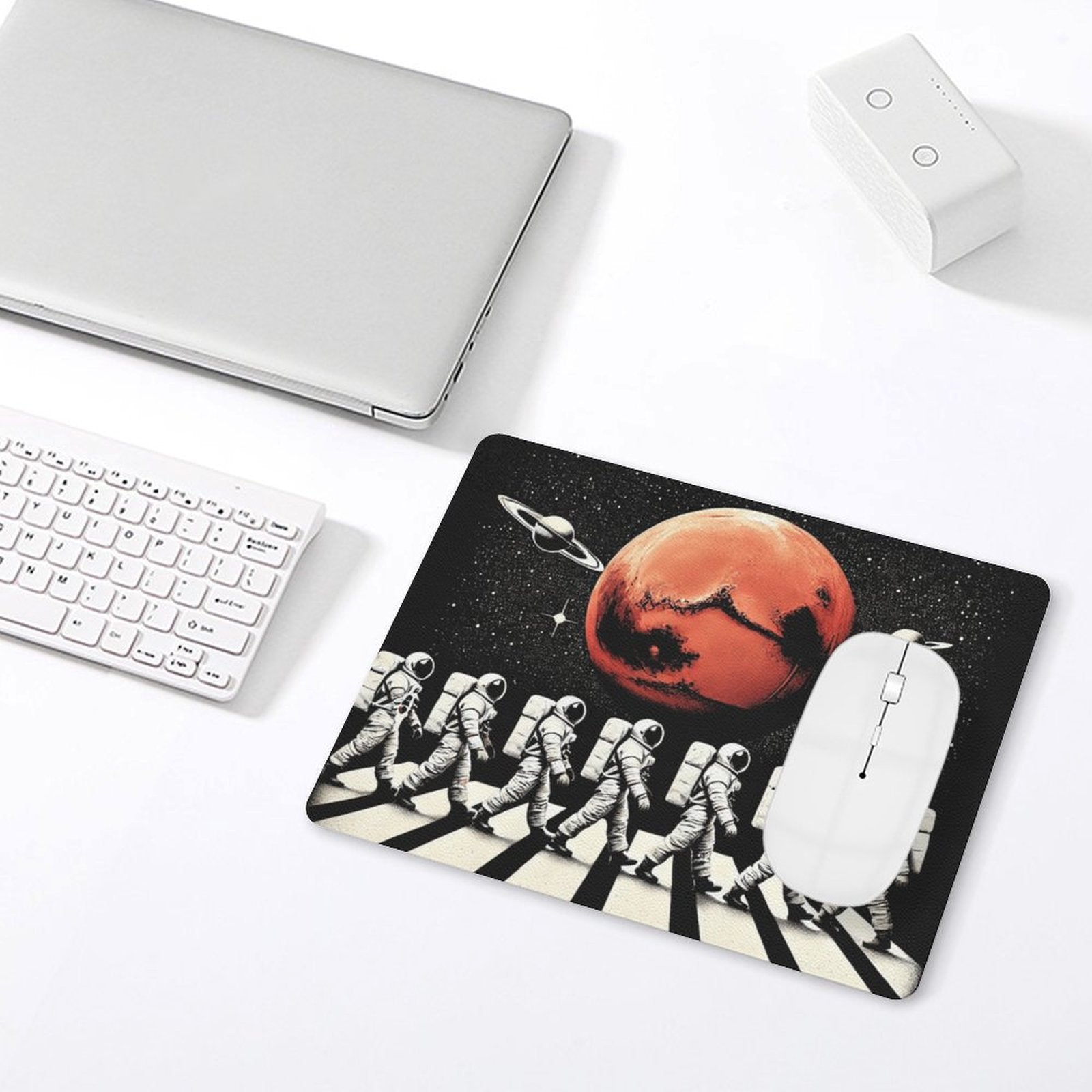Astronaut Zebra Crossing Leather Mouse Pad Leather Mouse Pad Music Printed Offshore Space