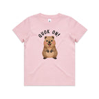 Quokka, Quok On Kid's AS Colour T-shirt Pink Kids T-shirt animal Printed In Australia