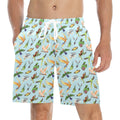 Parrots Men's Mid-Length Beach Shorts 5XL Men's Mid-Length Beach Shorts animal Birds Printed Offshore