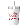 Just A Thrifty Girl Small Stainless Steel Travel Mug Cup 12oz/350ml