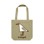 Triangull Geometry Seagull Canvas Tote Bag