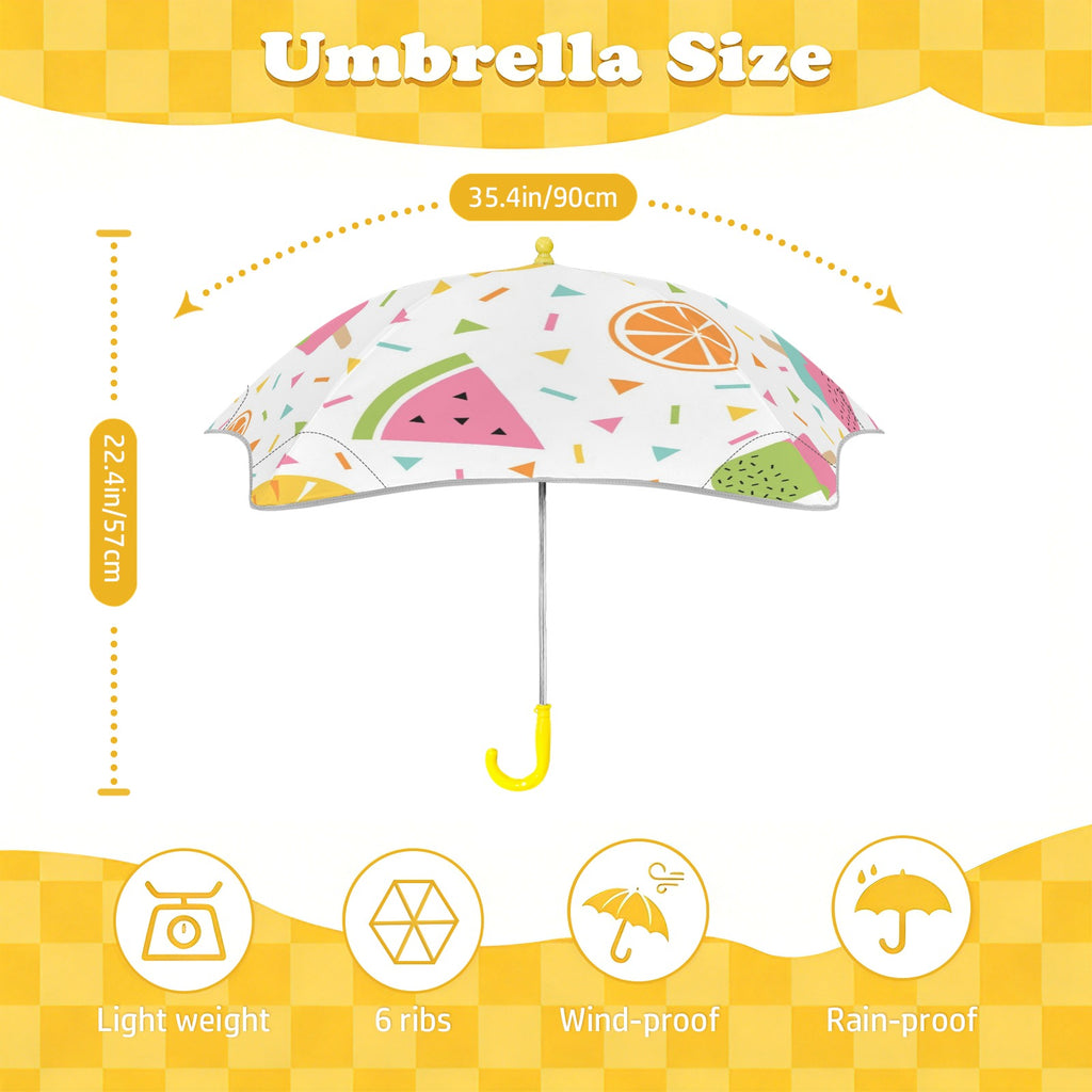 Summer Ice Cream Kids Safe Round Corner Umbrella Kids Safe Round Corner Umbrella Food Printed Offshore