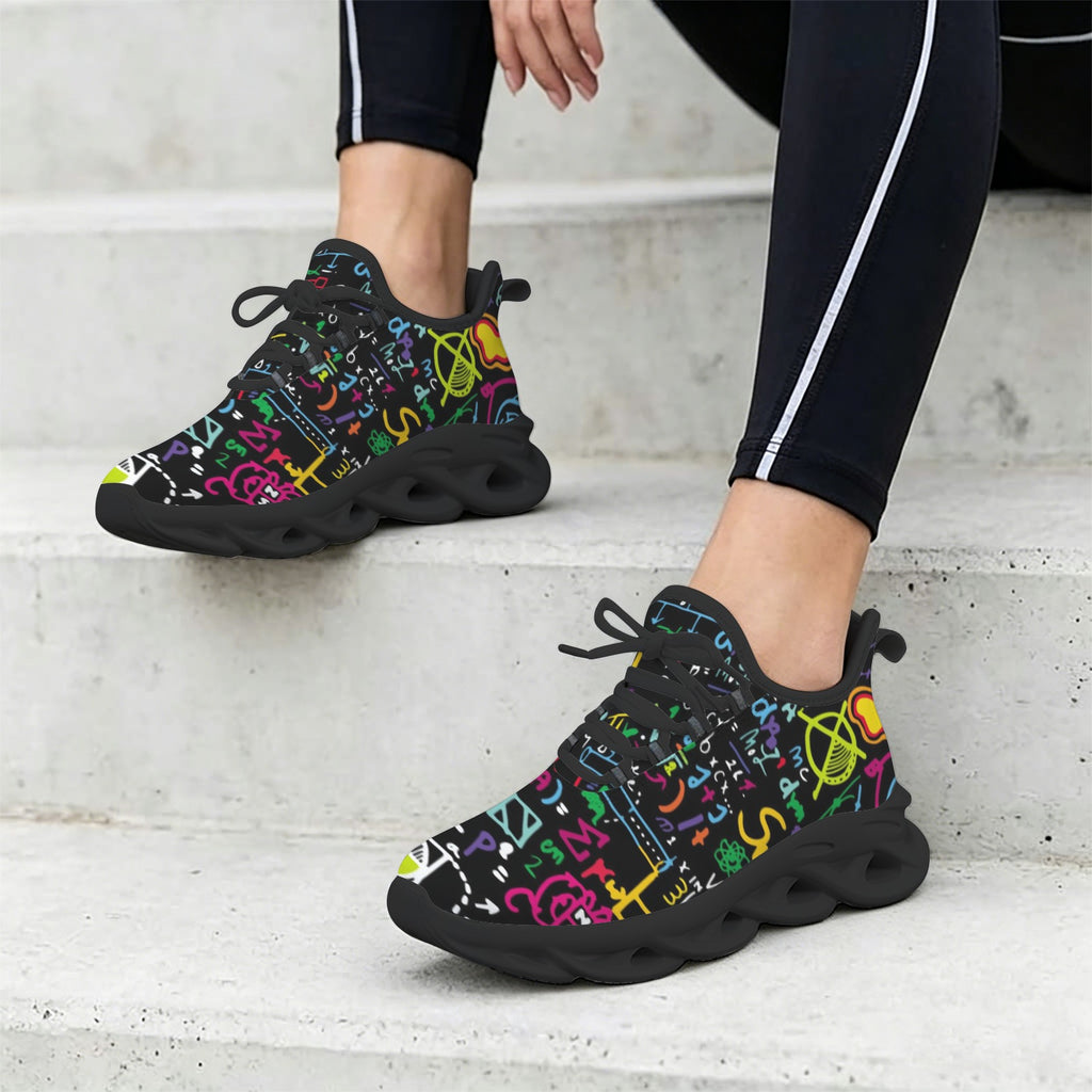 Colourful Maths Formulas Women's Twisted Sole Sneakers