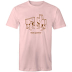 Think Positive, Maths - Mens T-Shirt Pink Mens T-shirt Maths Printed In Australia