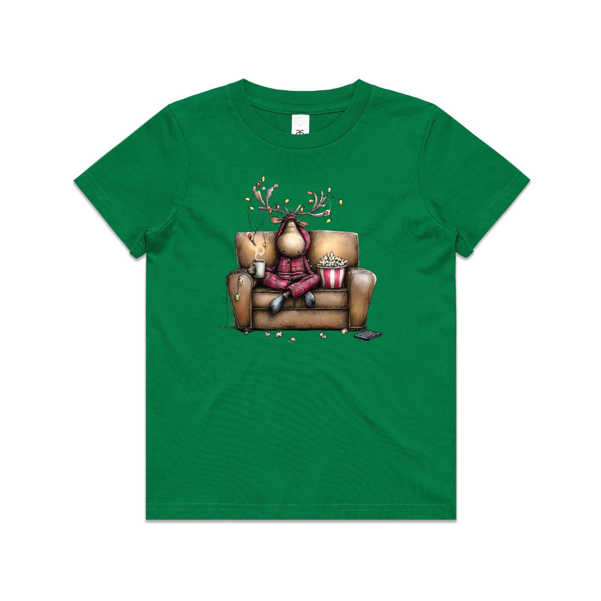 Reindeer, Christmas Movies Watching T-shirt - Kids T-shirt