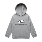 Panda, Don't Disturb - Kids Hoodie Grey Marle Kids Hoodie Printed In Australia