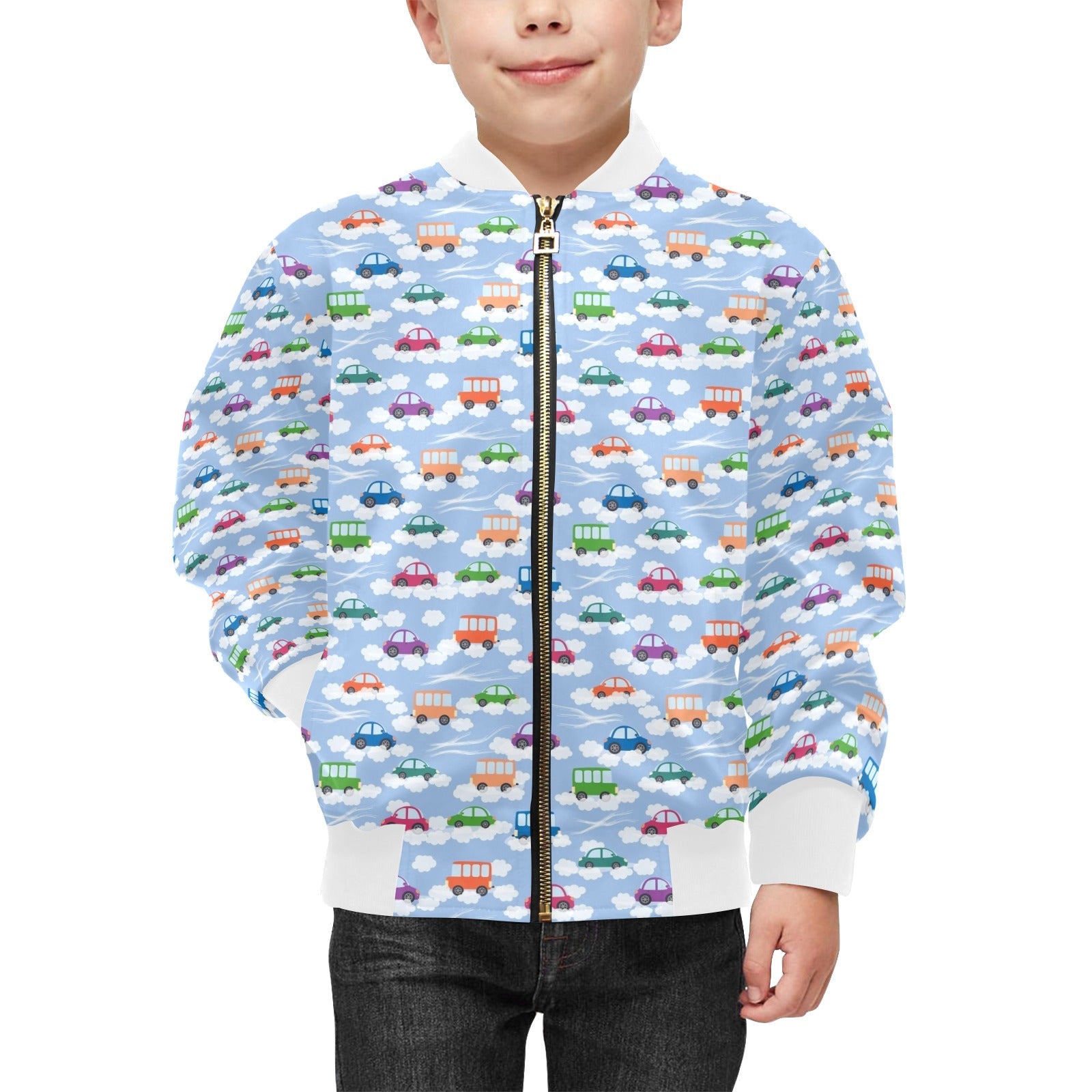 Colourful Cars Kids Bomber Jacket
