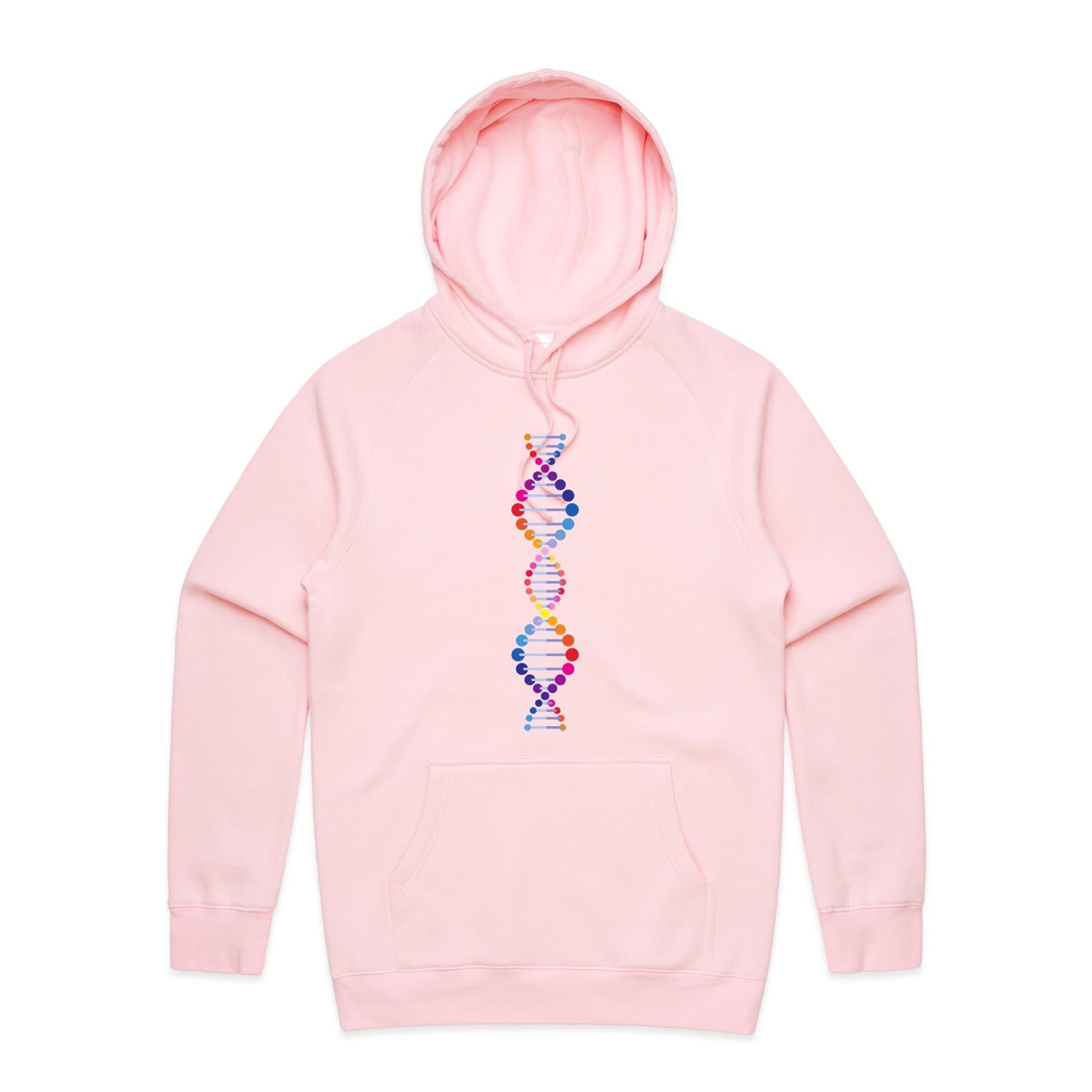 DNA - Mens Hoodie Pink Mens Hoodie Printed In Australia Science