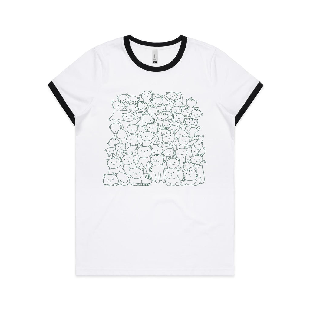 Lots And Lots Of Cats AS Colour Women's Ringer Tee