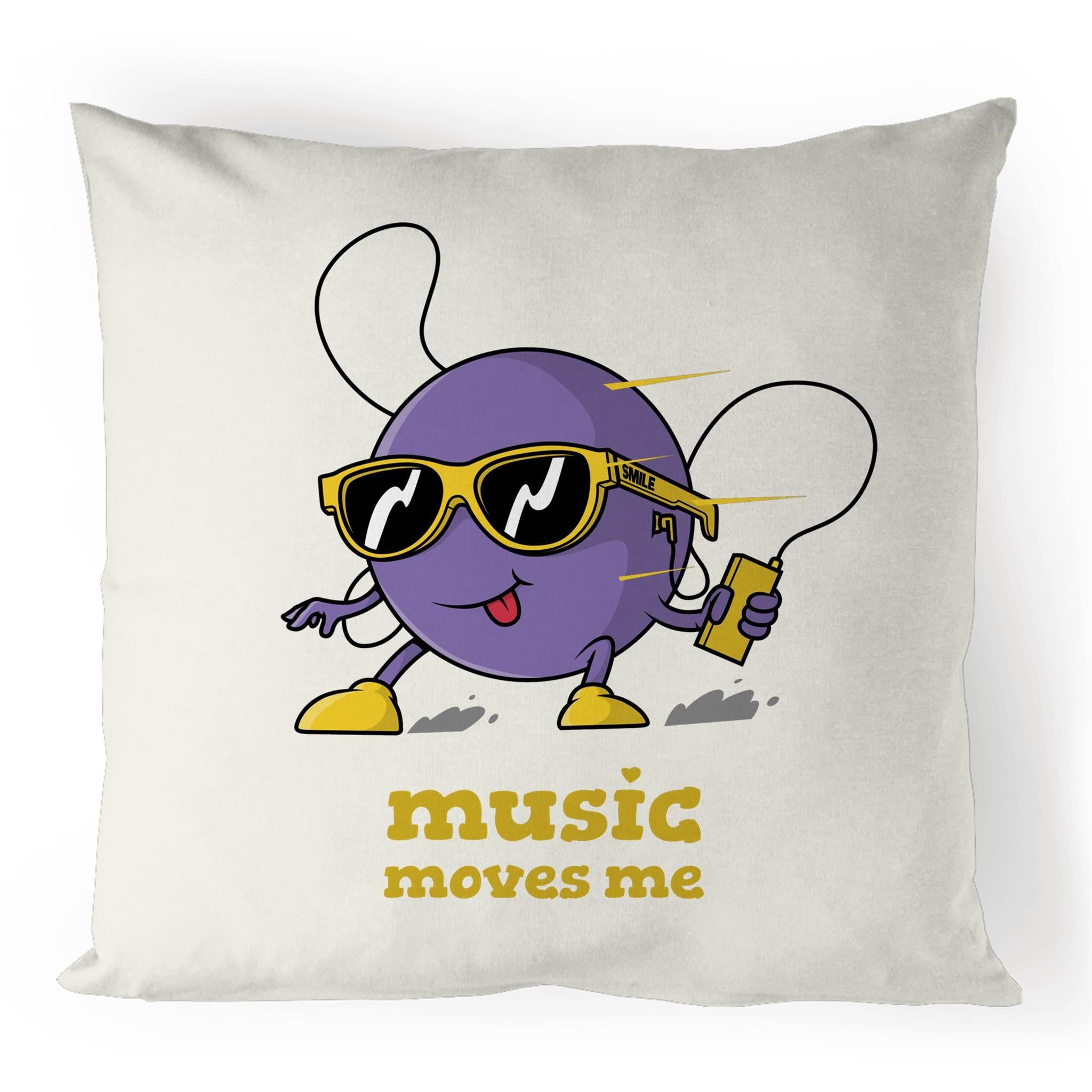 Music Moves Me - 100% Linen Cushion Cover Default Title Linen Cushion Covers Music Printed In Australia