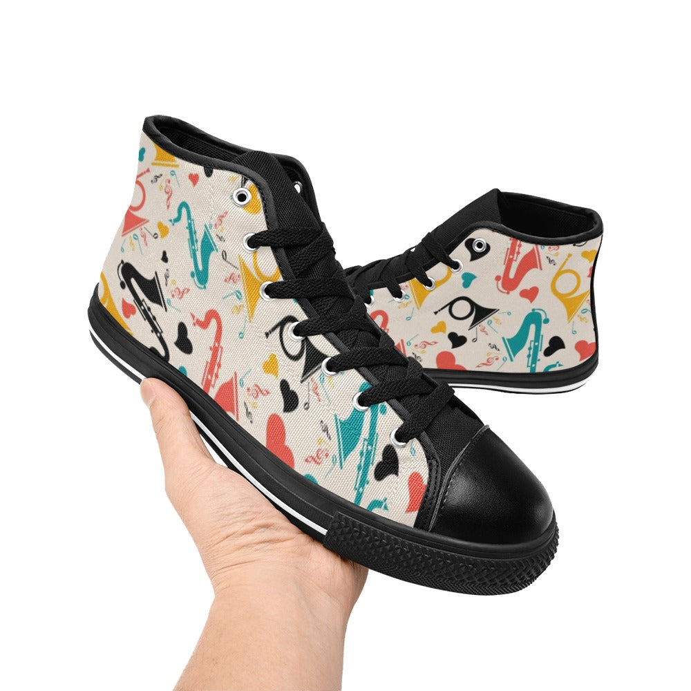 Brass Section - Women's High Top Canvas Shoes