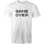 Game Over - Mens T-Shirt White Mens T-shirt Games Printed In Australia