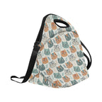 Cute Cat Faces Neoprene Lunch Bag/Large (Model 1669) Neoprene Lunch Bag animal Printed Offshore