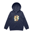 Funky Music - Kids Hoodie Midnight Blue Kids Hoodie Printed In Australia