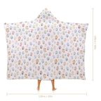 Paw Prints Kids Hooded Blanket 100cm x 130cm