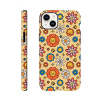 Hippy Flower - Apple iPhone Tough case iPhone 14 Plus iPhone Tough Case Globally Fulfilled Retro
