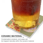 Tea Time - Ceramic Coasters (Square) Ceramic Coasters Printed Offshore Tea