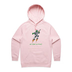 Alien Invasion, We Come In Peace - Womens Hoodie Pink Womens Hoodie Printed In Australia Sci Fi