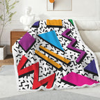Graphic 80's - Double-Layer Fleece Blanket 51"x59"