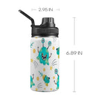 Happy Aliens Kids Water Bottle with Chug Lid (12 oz) One Size Kids Water Bottle with Chug Lid Printed Offshore Sci Fi