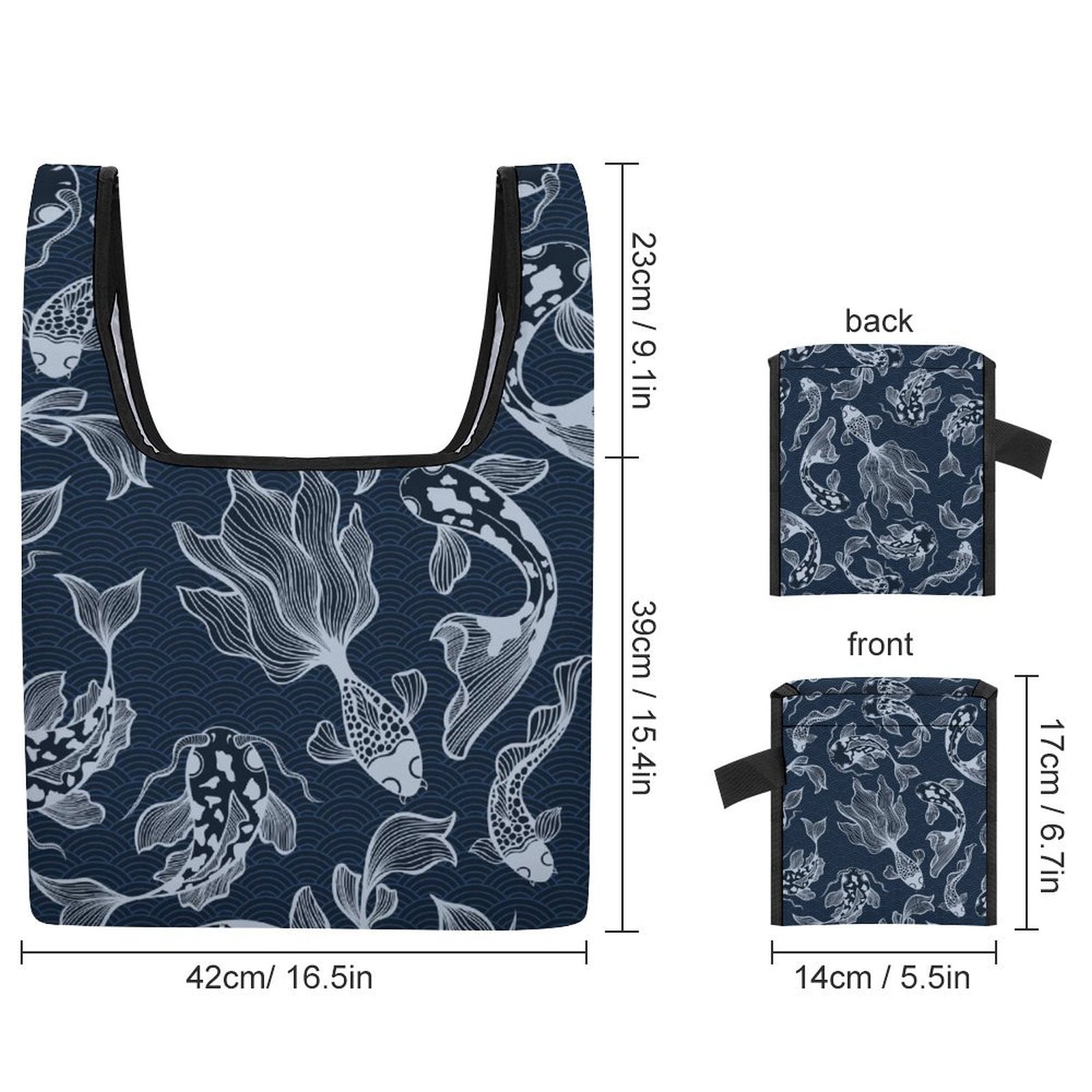 Blue Fish - Collapsible Shopping Bag