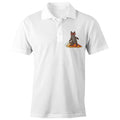 Cat Surfing On Pizza AS Colour Chad Polo Shirt