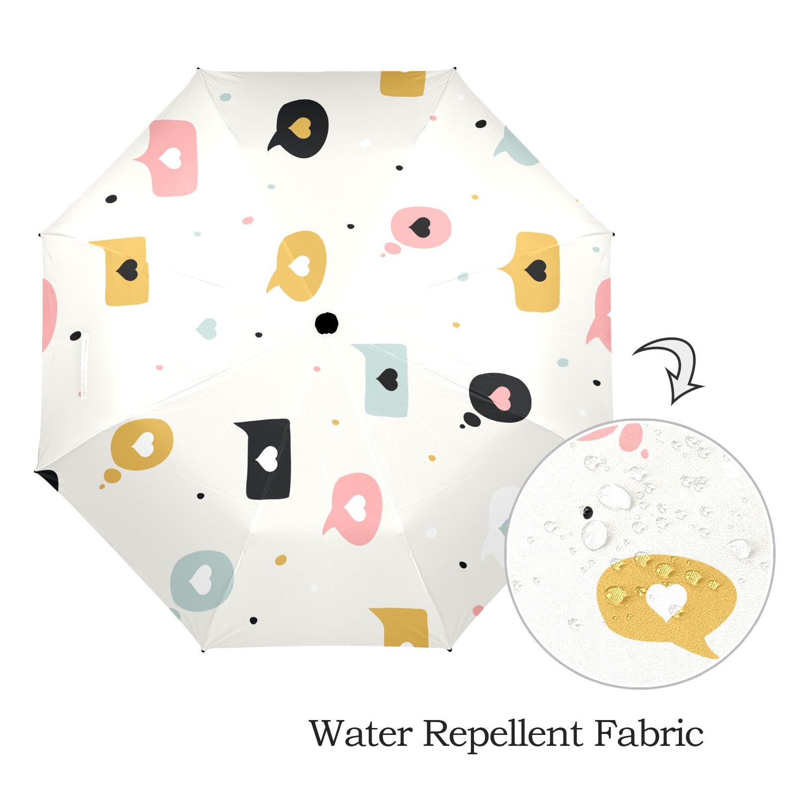 Love Message - Semi-Automatic Foldable Umbrella (Model U12) Semi-Automatic Foldable Umbrella (U12)