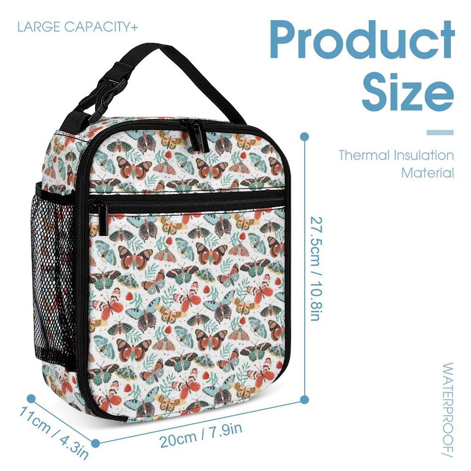Pretty Moths And Butterflies Backpack, Lunch Bag & Pencil Case Set