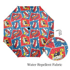Comic Book Pop - Semi-Automatic Foldable Umbrella (Model U12) Semi-Automatic Foldable Umbrella (U12)