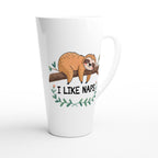 Sloth, I Like Naps - White Latte 17oz Ceramic Mug Latte Mug animal Globally Fulfilled