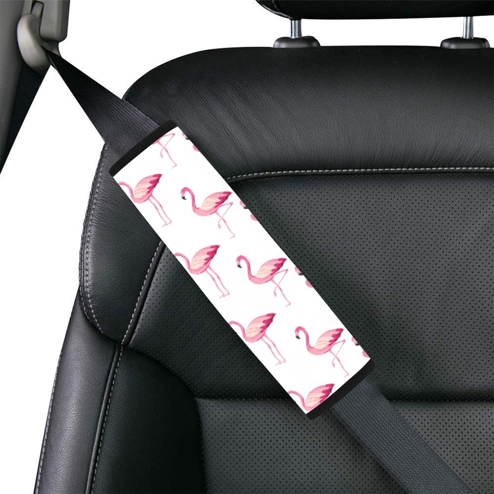 Flamingos Car Seat Belt Cover 7''x10'' (Pack of 2) Car Seat Belt Cover 7x10 (Pack of 2) animal Printed Offshore