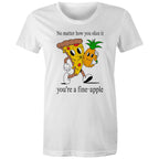 Pineapple Pizza - Womens T-shirt White Womens T-shirt Food Printed In Australia