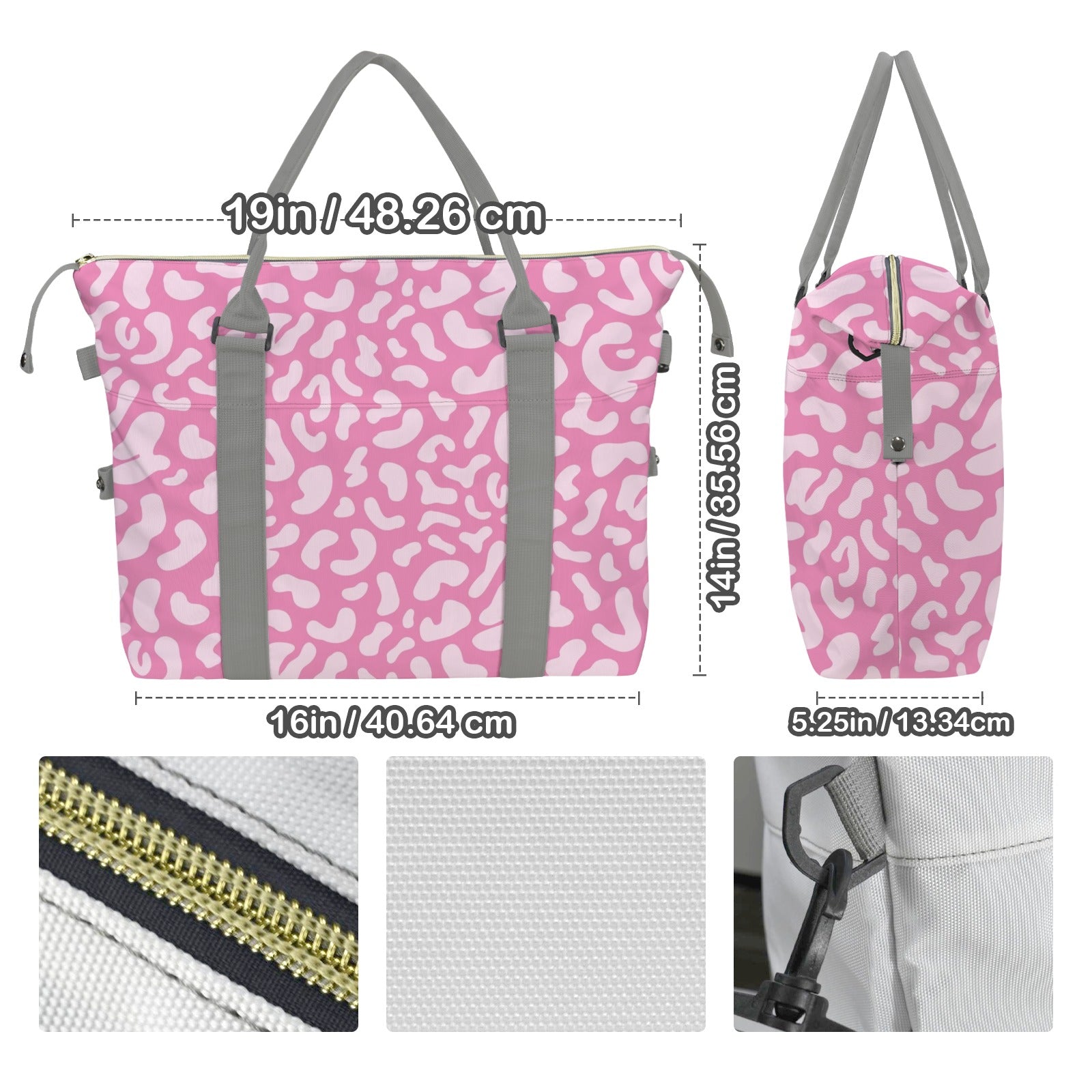 Pink Leopard Duffle Bag-Simple (Model 1715) Duffle Bag-Simple (1715)
