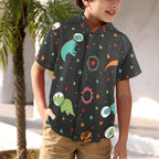 Astronaut Dinosaurs - Junior Kids Hawaiian Shirt