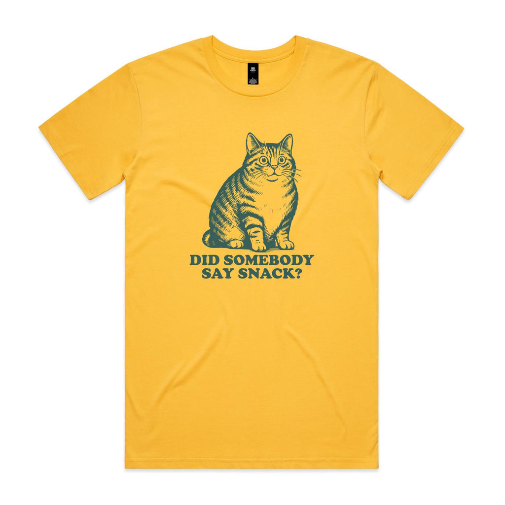 Cat, Did Somebody Say Snack? - Mens T-shirt