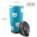 Bears On Blue - 20oz Mobile Tumbler with Lid (Black Lock)