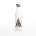 All Booked For Christmas White 17oz Stainless Steel Water Bottle Default Title White Water Bottle Christmas Globally Fulfilled