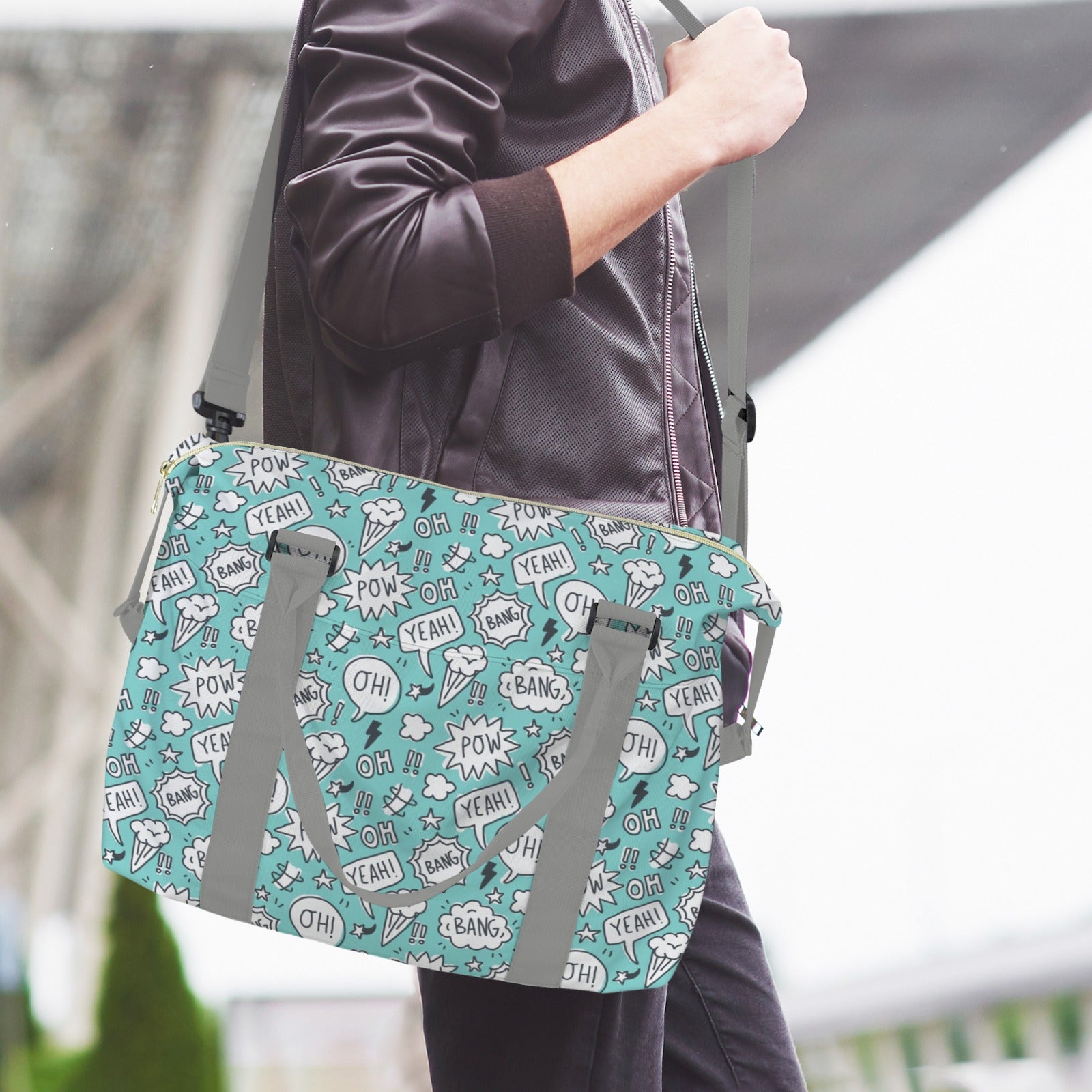 Comic Book Speech Bubbles Duffle Bag-Simple (Model 1715) Duffle Bag-Simple (1715)