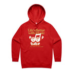 Life's Better With Music - Womens Hoodie Red Womens 2XL Womens Hoodie Music Printed In Australia