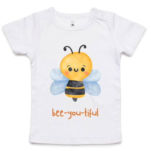 Bee-You-Tiful - Baby T-shirt White Baby T-shirt Printed In Australia