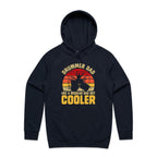 Drummer Dad, Like A Regular Dad But Cooler Men's AS Colour Hoodie Navy Mens Hoodie Dad Music Printed In Australia