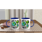 Personalised - Save The Earth, Alien - 11oz Ceramic Mug Personalised Mug customise Environment Globally Fulfilled personalise Sci Fi