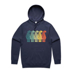 Vintage Guitar Headstock - Mens Hoodie Midnight Blue Mens Hoodie Music Printed In Australia