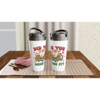 Gingerbread, Did You Try Icing It White 15oz Stainless Steel Travel Mug Christmas Travel Mug Christmas Globally Fulfilled