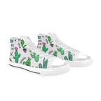 Chatty Cactus - Men's High Top Canvas Shoes